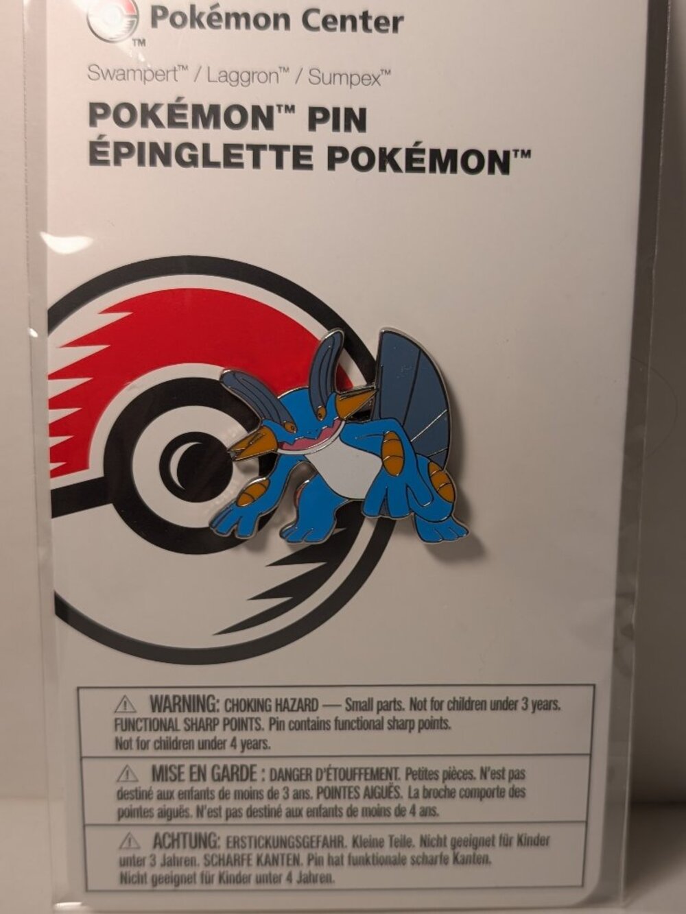 Pokemon TCG Swampert Enamel Pin Official Nintendo Collectible Metal Badge